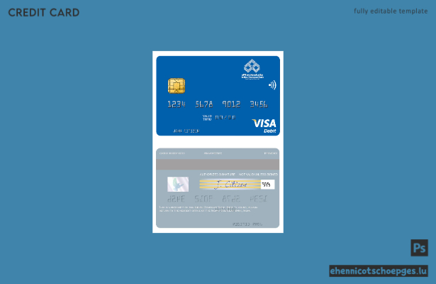 Beispielvorschau der Visa-Debitkarte der Indian Overseas Bank (Indien)